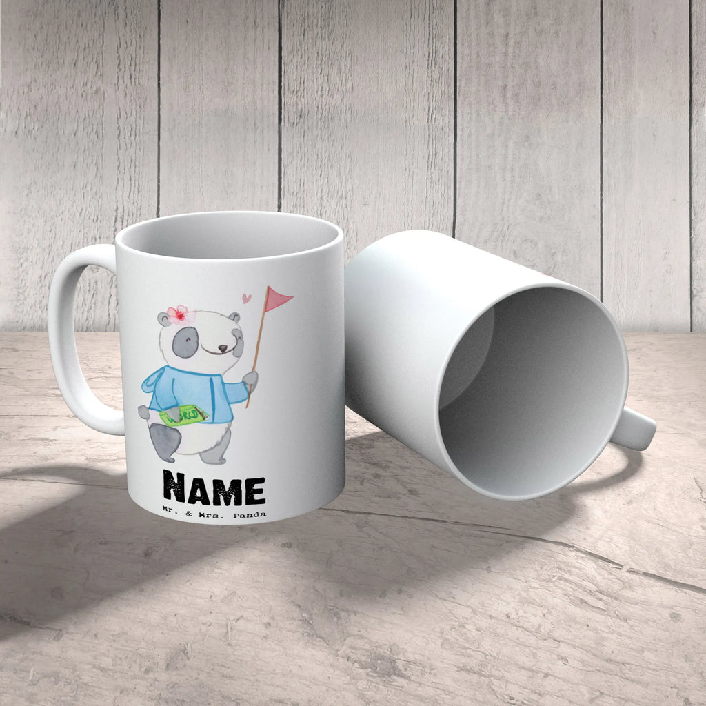 Personalisierte Tasse Reiseleiterin mit Herz Namen, Personalisierte Tasse, Drucken, Namenstasse, Tasse, Wunschname, Tasse mit Namen, Personalisiert, Beruf, Ausbildung, Jubiläum, Abschied, Rente, Kollege, Kollegin, Geschenk, Schenken, Arbeitskollege, Mitarbeiter, Firma, Danke, Dankeschön