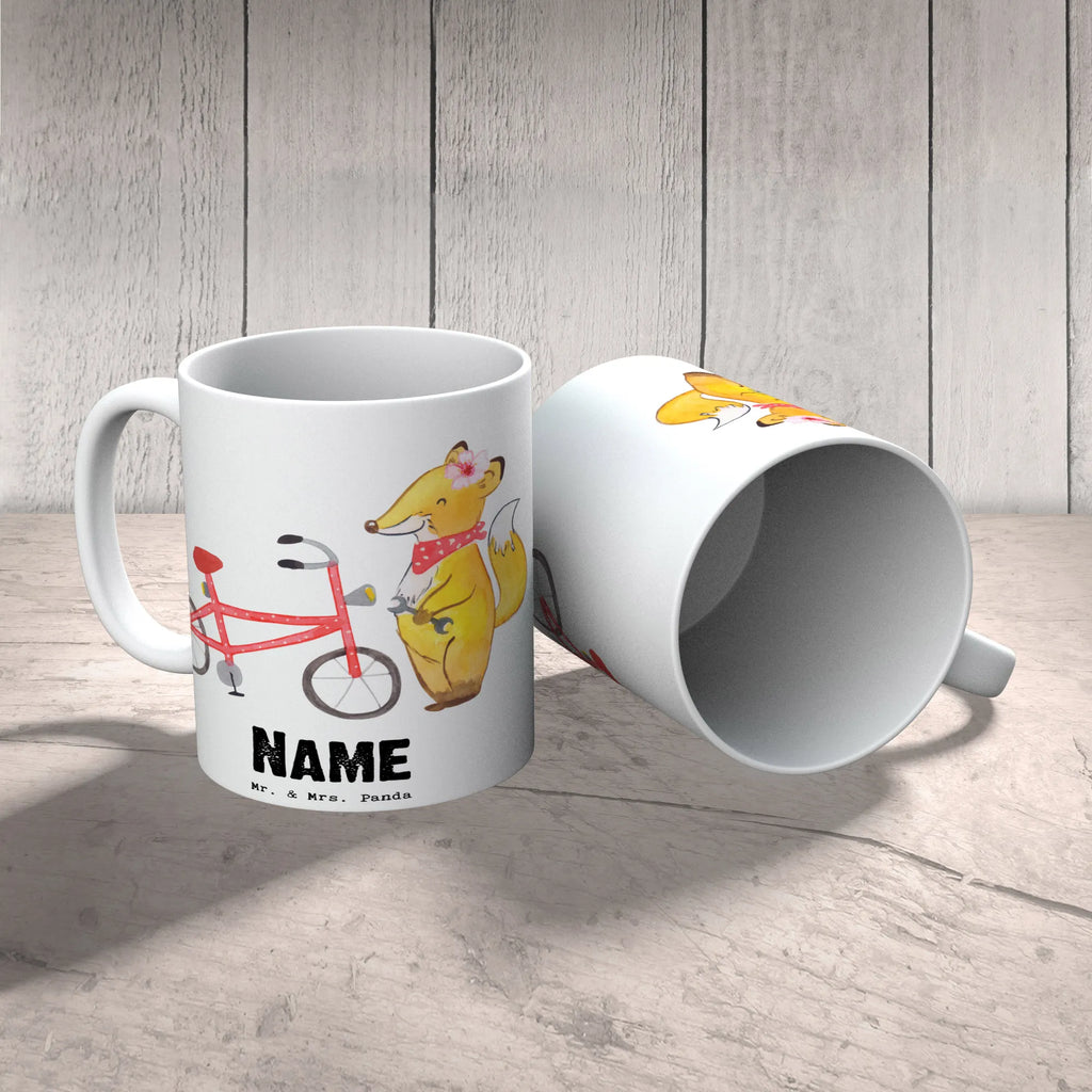 Personalisierte Tasse Zweirad Mechatronikerin mit Herz Personalisierte Tasse, Wunschname, Drucken, Namen, Tasse, Tasse mit Namen, Namenstasse, Personalisiert, Beruf, Ausbildung, Jubiläum, Abschied, Rente, Kollege, Kollegin, Geschenk, Schenken, Arbeitskollege, Mitarbeiter, Firma, Danke, Dankeschön