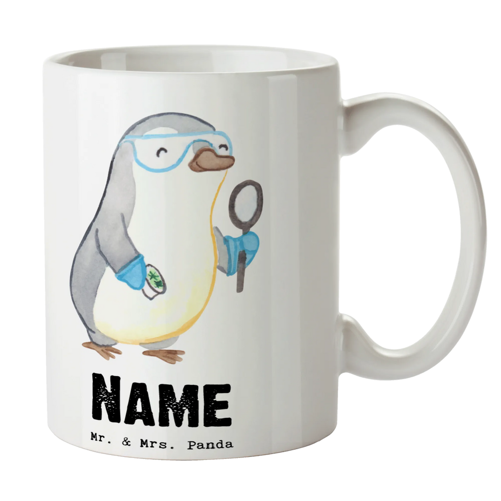 Personalisierte Tasse Biologe mit Herz Namenstasse, Wunschname, Personalisiert, Namen, Tasse, Personalisierte Tasse, Tasse mit Namen, Drucken, Geschenk, Schenken, Jubiläum, Danke, Dankeschön, Beruf, Ausbildung, Abschied, Rente, Kollege, Kollegin, Arbeitskollege, Mitarbeiter, Firma, Studium, Labor, Biologie, Naturwissenschaftler, Master, Bachelor, Biologe
