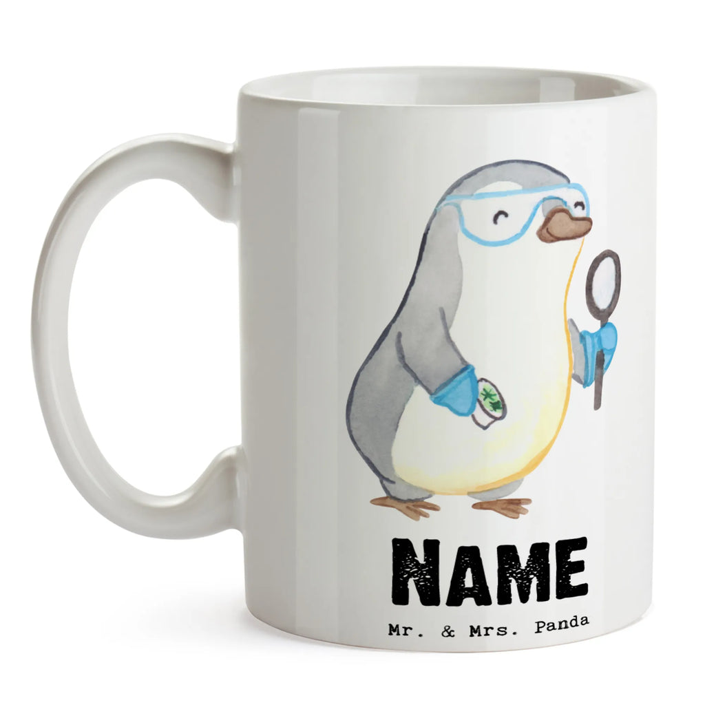 Personalisierte Tasse Biologe mit Herz Namenstasse, Wunschname, Personalisiert, Namen, Tasse, Personalisierte Tasse, Tasse mit Namen, Drucken, Geschenk, Schenken, Jubiläum, Danke, Dankeschön, Beruf, Ausbildung, Abschied, Rente, Kollege, Kollegin, Arbeitskollege, Mitarbeiter, Firma, Studium, Labor, Biologie, Naturwissenschaftler, Master, Bachelor, Biologe
