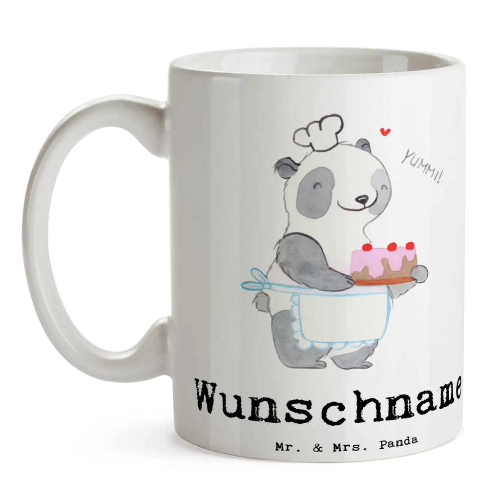 Personalisierte Tasse Panda Backen Personalisiert, Personalisierte Tasse, Namenstasse, Wunschname, Drucken, Tasse mit Namen, Tasse, Namen, Geschenk, Schenken, Sport, Sportart, Hobby, Danke, Dankeschön, Auszeichnung, Gewinn, Sportler, Hobbybäcker, Kuchen Backen, Backen