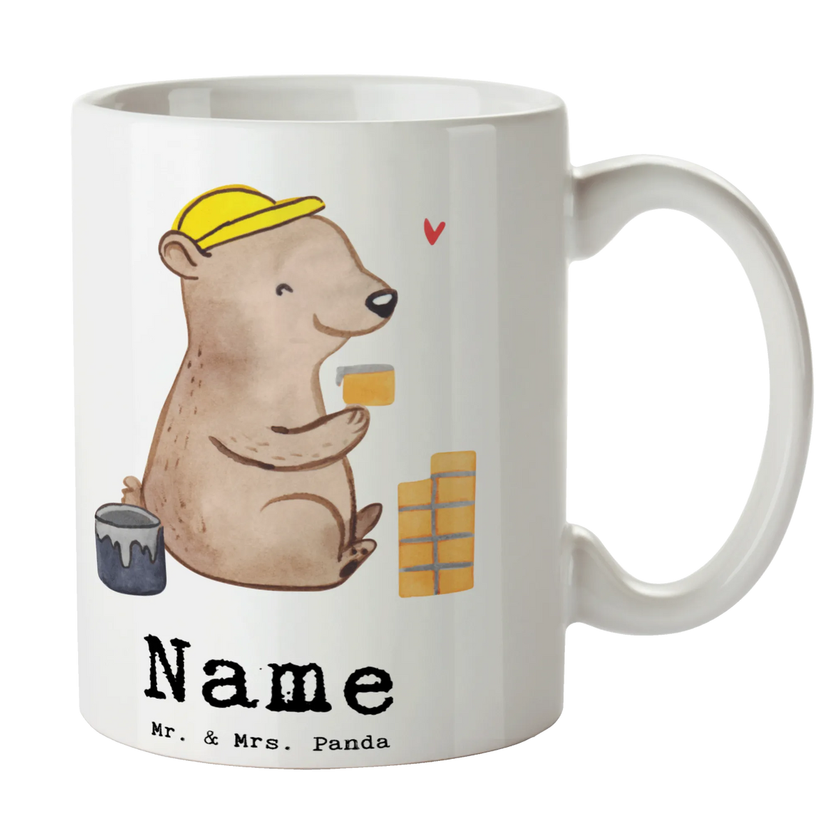 Personalised cup bricklayer heart gift, sayings, gift idea, best, farewell gift, passing exam, anniversary, retirement, promotion, job start, profession