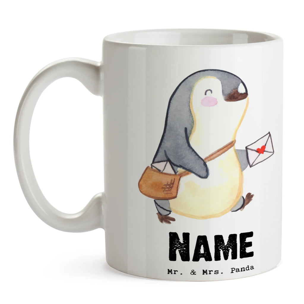 Spersonalizowany kubek Listonosz serce Tasse mit Namen, Drucken, Tasse, Personalisierte Tasse, Namenstasse, Personalisiert, Wunschname, Namen, Beruf, Ausbildung, Jubiläum, Abschied, Rente, Kollege, Kollegin, Geschenk, Schenken, Arbeitskollege, Mitarbeiter, Firma, Danke, Dankeschön, Postbote, Postler, Briefzusteller, Briefträger