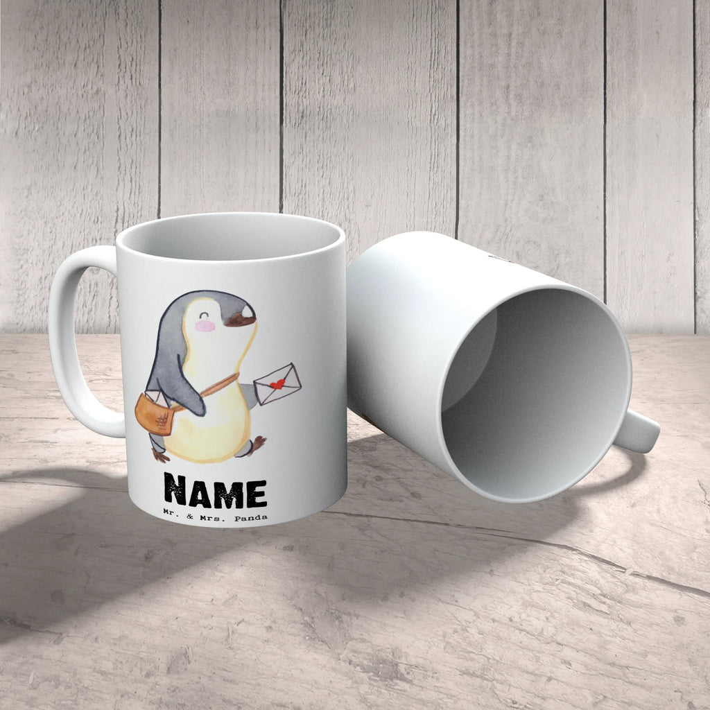 Spersonalizowany kubek Listonosz serce Tasse mit Namen, Drucken, Tasse, Personalisierte Tasse, Namenstasse, Personalisiert, Wunschname, Namen, Beruf, Ausbildung, Jubiläum, Abschied, Rente, Kollege, Kollegin, Geschenk, Schenken, Arbeitskollege, Mitarbeiter, Firma, Danke, Dankeschön, Postbote, Postler, Briefzusteller, Briefträger