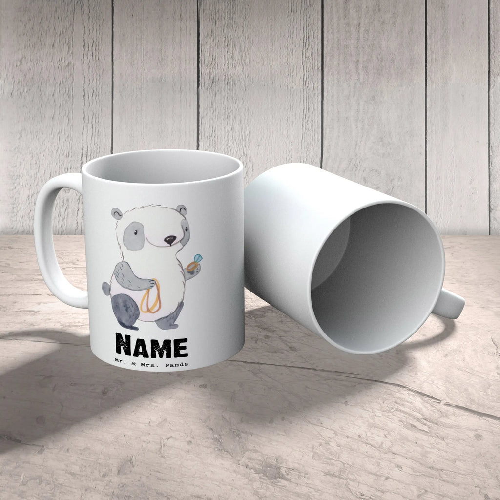 Personalisierte Tasse Schmuckverkäufer mit Herz Tasse, Drucken, Namenstasse, Tasse mit Namen, Wunschname, Personalisierte Tasse, Namen, Personalisiert, Beruf, Ausbildung, Jubiläum, Abschied, Rente, Kollege, Kollegin, Geschenk, Schenken, Arbeitskollege, Mitarbeiter, Firma, Danke, Dankeschön, Schmuckgeschäft, Juwelier, Goldschmied, Schmied, Schmuckverkäufer, Eröffnung, Schmuckwarenhändler
