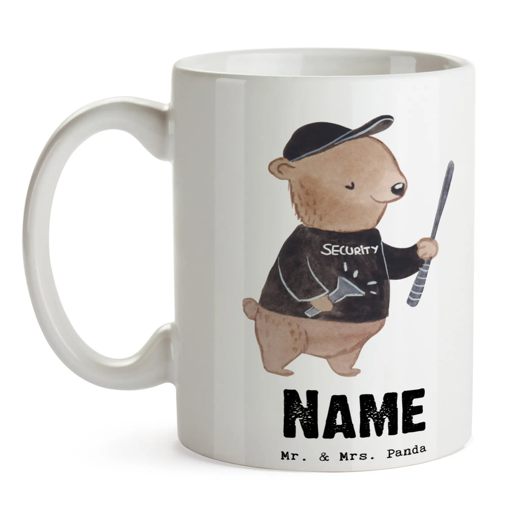 Personalisierte Tasse Security Mitarbeiter Herz Drucken, Wunschname, Namen, Namenstasse, Personalisiert, Tasse, Tasse mit Namen, Personalisierte Tasse, Beruf, Ausbildung, Jubiläum, Abschied, Rente, Kollege, Kollegin, Geschenk, Schenken, Arbeitskollege, Mitarbeiter, Firma, Danke, Dankeschön
