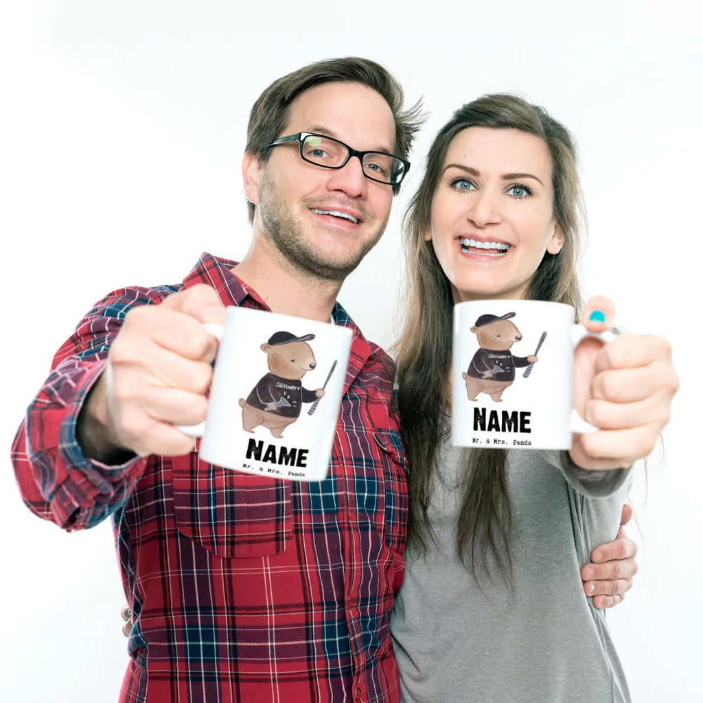 Personalisierte Tasse Security Mitarbeiter Herz Drucken, Wunschname, Namen, Namenstasse, Personalisiert, Tasse, Tasse mit Namen, Personalisierte Tasse, Beruf, Ausbildung, Jubiläum, Abschied, Rente, Kollege, Kollegin, Geschenk, Schenken, Arbeitskollege, Mitarbeiter, Firma, Danke, Dankeschön