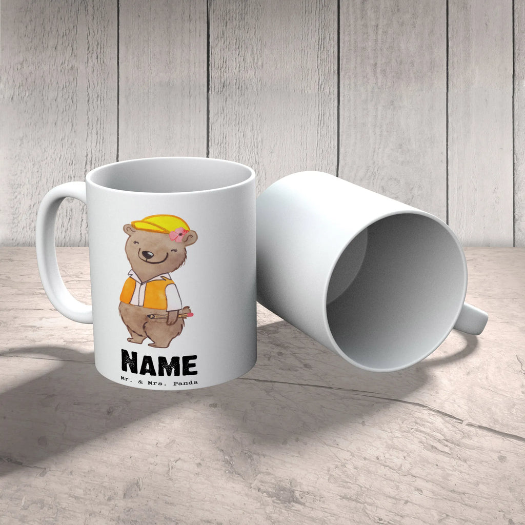 Personalisierte Tasse Bauingenieurin mit Herz Tasse mit Namen, Namenstasse, Personalisiert, Personalisierte Tasse, Tasse, Drucken, Namen, Wunschname, Beruf, Ausbildung, Jubiläum, Abschied, Rente, Kollege, Kollegin, Geschenk, Schenken, Arbeitskollege, Mitarbeiter, Firma, Danke, Dankeschön, Bauingenieurin, Studium, Ingeniuerin, Baustelle, Statikerin