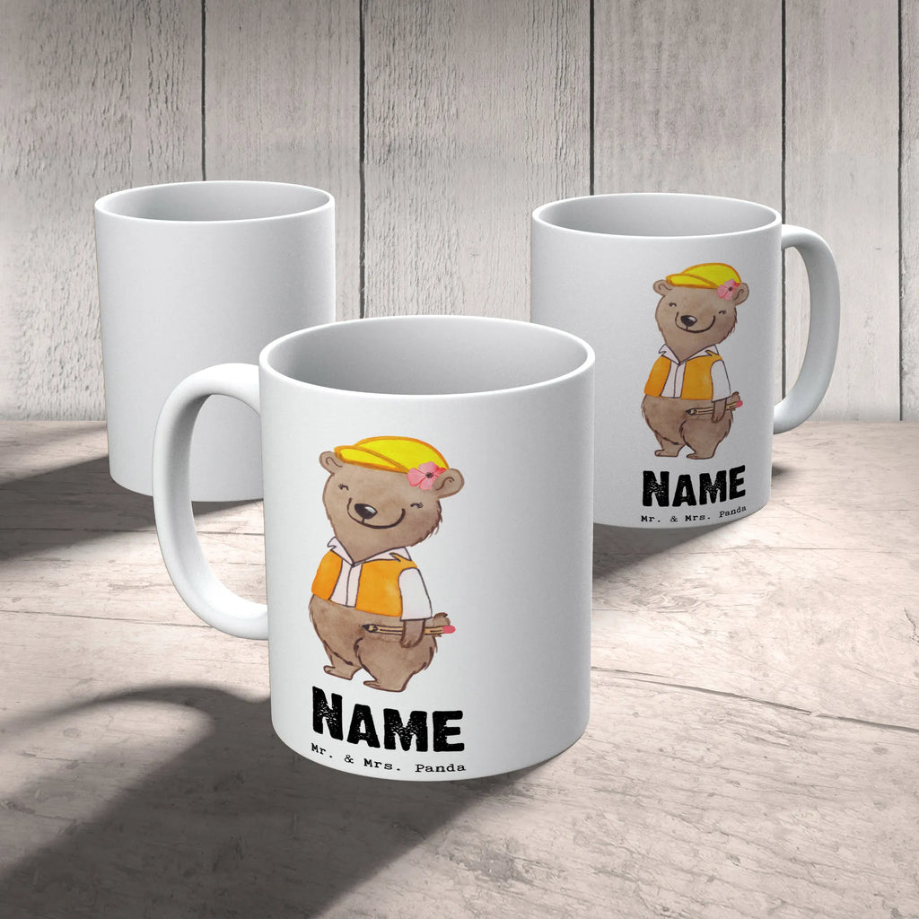 Personalisierte Tasse Bauingenieurin mit Herz Tasse mit Namen, Namenstasse, Personalisiert, Personalisierte Tasse, Tasse, Drucken, Namen, Wunschname, Beruf, Ausbildung, Jubiläum, Abschied, Rente, Kollege, Kollegin, Geschenk, Schenken, Arbeitskollege, Mitarbeiter, Firma, Danke, Dankeschön, Bauingenieurin, Studium, Ingeniuerin, Baustelle, Statikerin