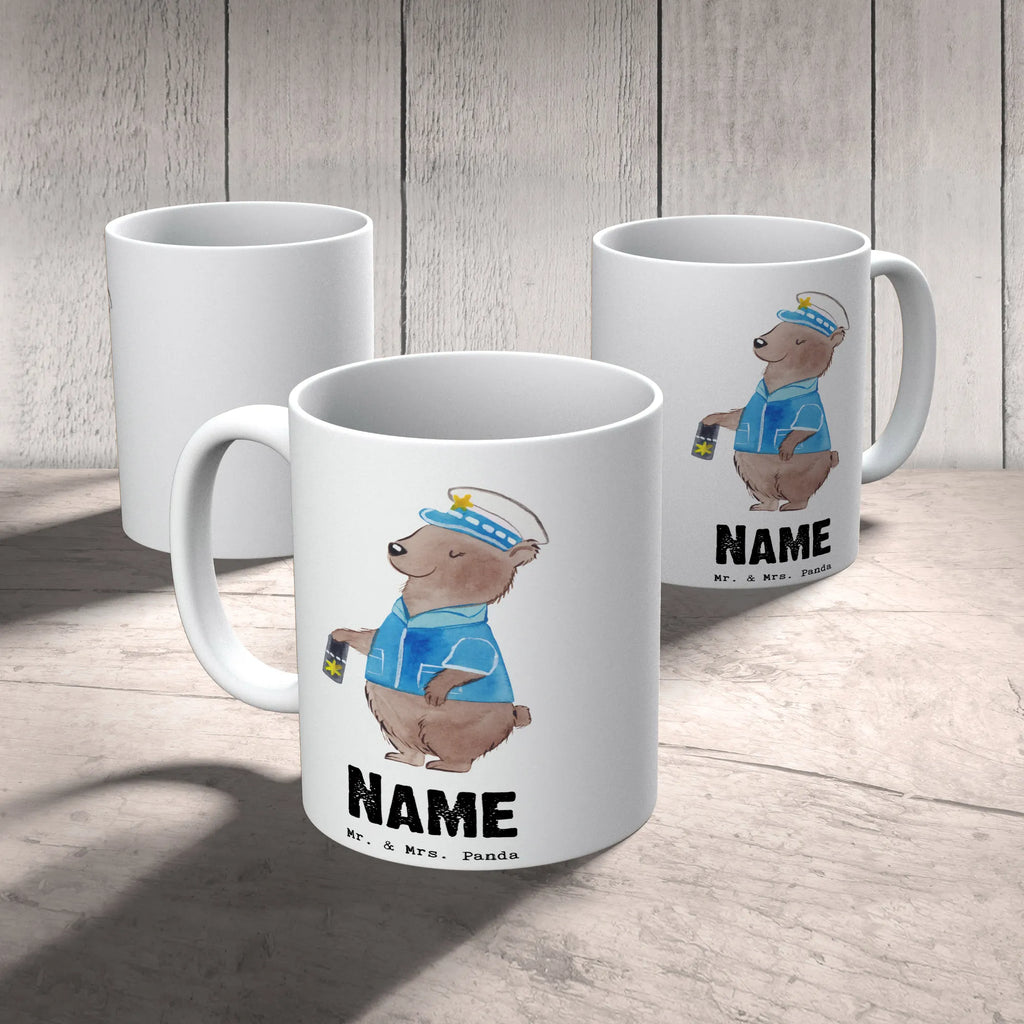Personalised cup Policewoman heart gift, gift idea, best, farewell gift, passing exam, anniversary, retirement, promotion, job start, sayings, funny, profession