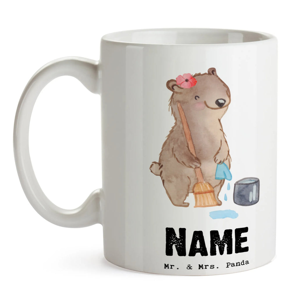 Personalisierte Tasse Reinigungskraft Herz Drucken, Personalisiert, Wunschname, Namenstasse, Personalisierte Tasse, Tasse mit Namen, Tasse, Namen, Beruf, Ausbildung, Jubiläum, Abschied, Rente, Kollege, Kollegin, Geschenk, Schenken, Arbeitskollege, Mitarbeiter, Firma, Danke, Dankeschön