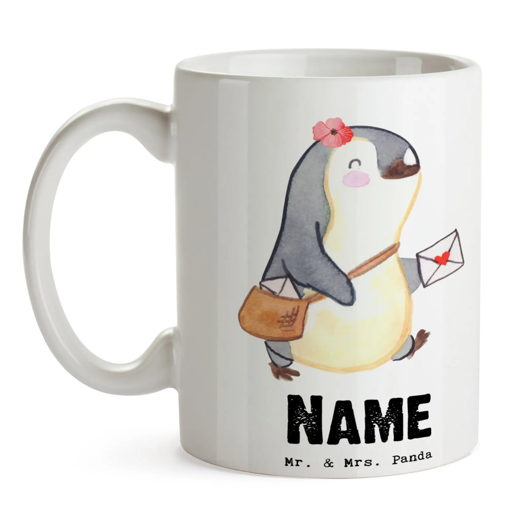 Personalisierte Tasse Postbotin mit Herz Namen, Tasse, Namenstasse, Personalisierte Tasse, Wunschname, Tasse mit Namen, Drucken, Personalisiert, Beruf, Ausbildung, Jubiläum, Abschied, Rente, Kollege, Kollegin, Geschenk, Schenken, Arbeitskollege, Mitarbeiter, Firma, Danke, Dankeschön, Postbotin, Postlerin, Briefträgerin, Briefzustellerin