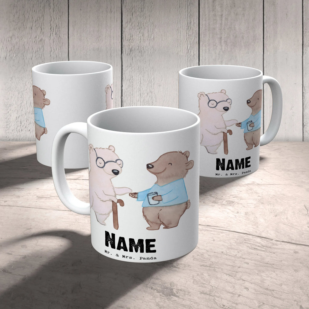 Personalisierte Tasse Altenpfleger mit Herz Tasse, Namenstasse, Personalisiert, Drucken, Personalisierte Tasse, Tasse mit Namen, Wunschname, Namen, Beruf, Ausbildung, Jubiläum, Abschied, Rente, Kollege, Kollegin, Geschenk, Schenken, Arbeitskollege, Mitarbeiter, Firma, Danke, Dankeschön, Pfleger, Altenpfleger, Altenheim Eröffnung