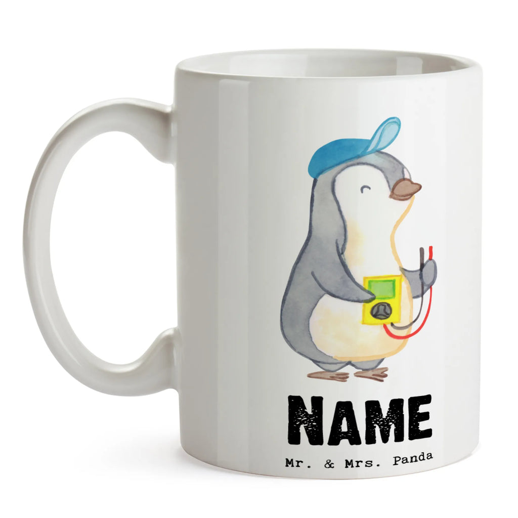 Personalisierte Tasse Elektriker mit Herz Namenstasse, Drucken, Tasse, Personalisiert, Personalisierte Tasse, Tasse mit Namen, Namen, Wunschname, Beruf, Ausbildung, Jubiläum, Abschied, Rente, Kollege, Kollegin, Geschenk, Schenken, Arbeitskollege, Mitarbeiter, Firma, Danke, Dankeschön, Elektronmonteur, Elektromeister, Elektroinstallateur, Elektriker, Gesellenprüfung, Elektrotechniker