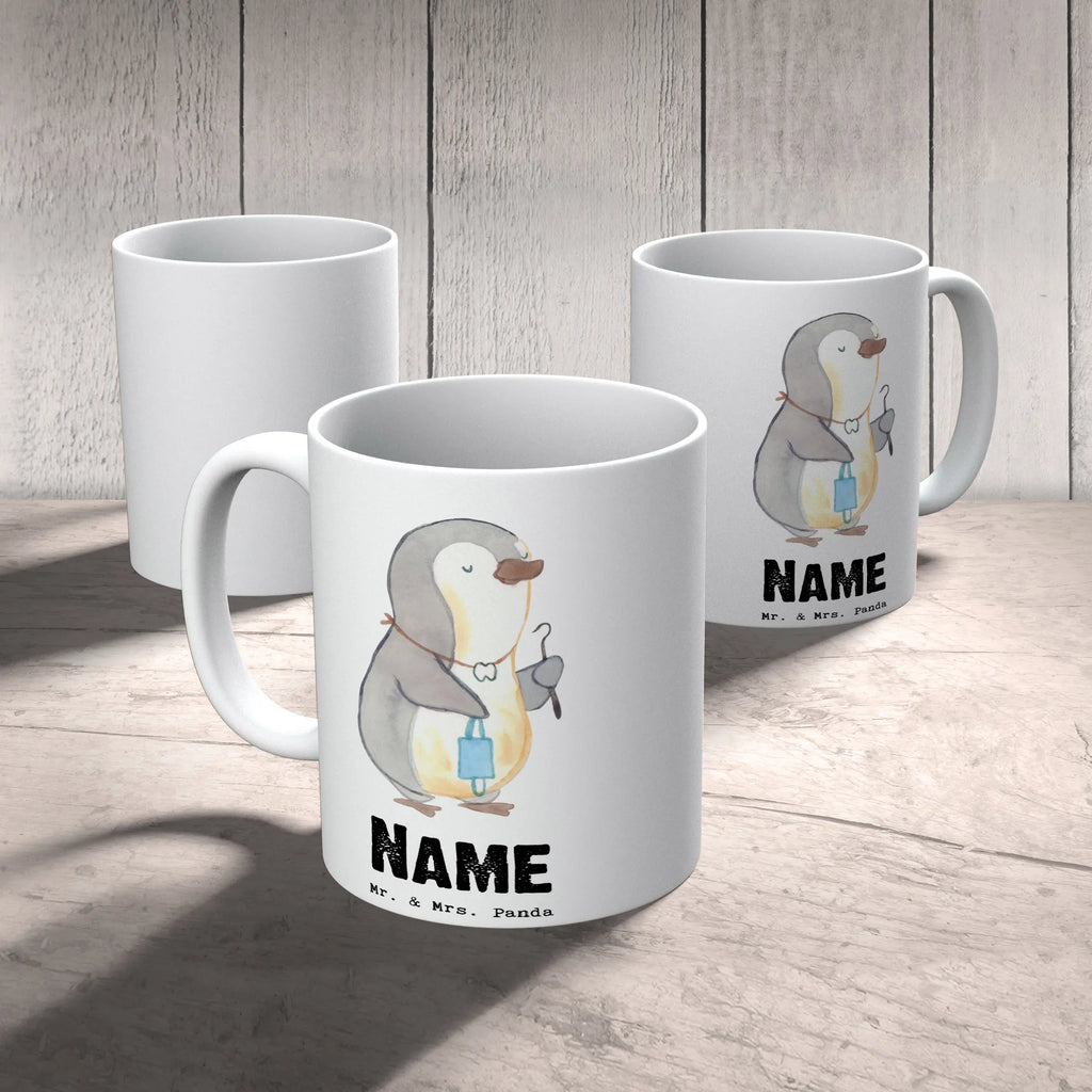 Personalisierte Tasse Zahnarzt mit Herz Drucken, Tasse mit Namen, Wunschname, Personalisierte Tasse, Tasse, Namenstasse, Namen, Personalisiert, Beruf, Ausbildung, Jubiläum, Abschied, Rente, Kollege, Kollegin, Geschenk, Schenken, Arbeitskollege, Mitarbeiter, Firma, Danke, Dankeschön