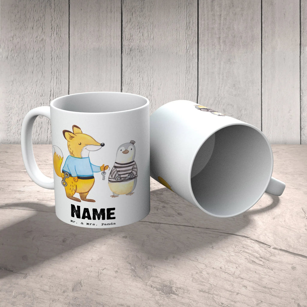 Personalisierte Tasse Justizvollzugsbeamter mit Herz Personalisiert, Tasse mit Namen, Personalisierte Tasse, Drucken, Namenstasse, Tasse, Wunschname, Namen, Beruf, Ausbildung, Jubiläum, Abschied, Rente, Kollege, Kollegin, Geschenk, Schenken, Arbeitskollege, Mitarbeiter, Firma, Danke, Dankeschön, Gefängniswärter, Justizvollzugsbeamter