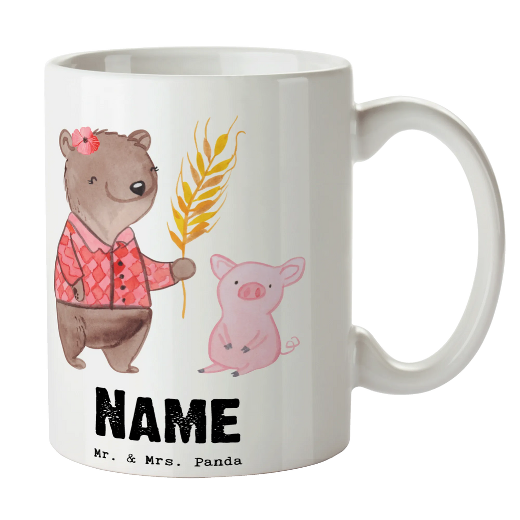 Personalisierte Tasse Bäuerin mit Herz Namen, Drucken, Tasse mit Namen, Personalisiert, Personalisierte Tasse, Tasse, Namenstasse, Wunschname, Beruf, Ausbildung, Jubiläum, Abschied, Rente, Kollege, Kollegin, Geschenk, Schenken, Arbeitskollege, Mitarbeiter, Firma, Danke, Dankeschön, Farmerin, Bauernhof, Tierwirtin, Landwirtin, Agronomin, Bäuerin