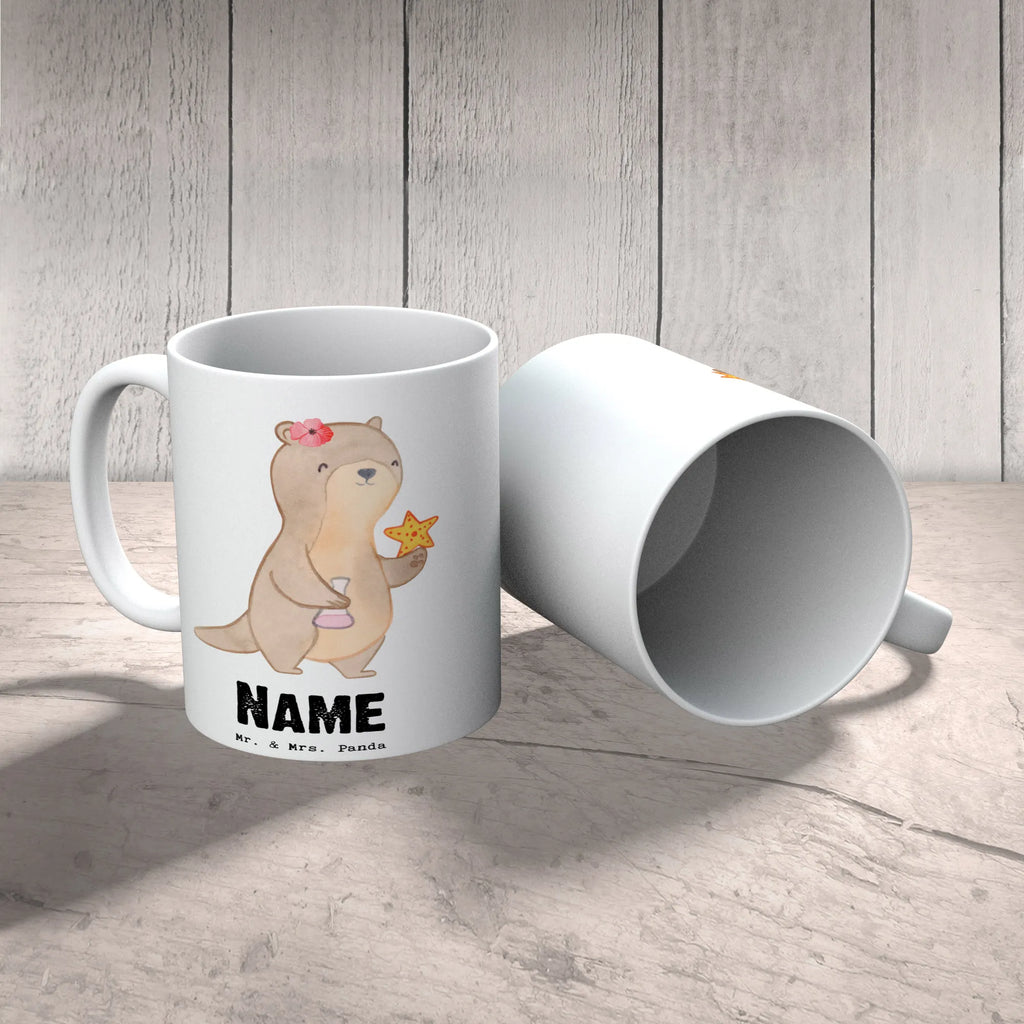 Personalisierte Tasse Meeresbiologin mit Herz Wunschname, Personalisierte Tasse, Drucken, Namen, Personalisiert, Namenstasse, Tasse mit Namen, Tasse, Beruf, Ausbildung, Jubiläum, Abschied, Rente, Kollege, Kollegin, Geschenk, Schenken, Arbeitskollege, Mitarbeiter, Firma, Danke, Dankeschön, Meereskundlerin, Studium, Naturwissenschaftlerin, Meeresbiologin, maritime Forschung, Meeresforscherin