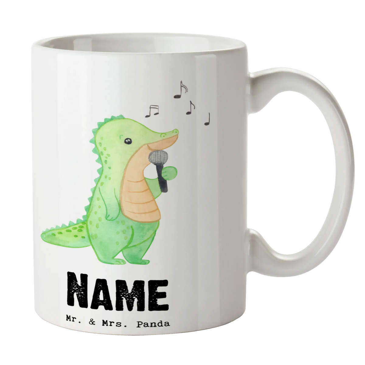 Personalised cup crocodile To sing Gift, sport, hobby, giving, thank you, award, profit, athlete, band, Singing, live performance, hobby singers, vocals