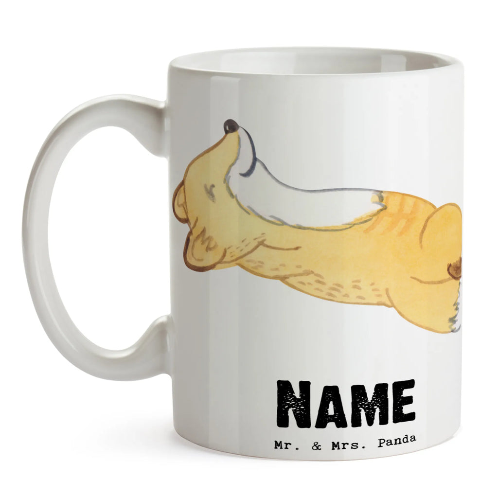Personalisierte Tasse Fuchs Crunches Namen, Namenstasse, Tasse, Tasse mit Namen, Wunschname, Personalisierte Tasse, Personalisiert, Drucken, Geschenk, Sport, Sportart, Hobby, Schenken, Danke, Dankeschön, Auszeichnung, Gewinn, Sportler, Bauchpressen, Crunches, Fitness, Fitnessstudio