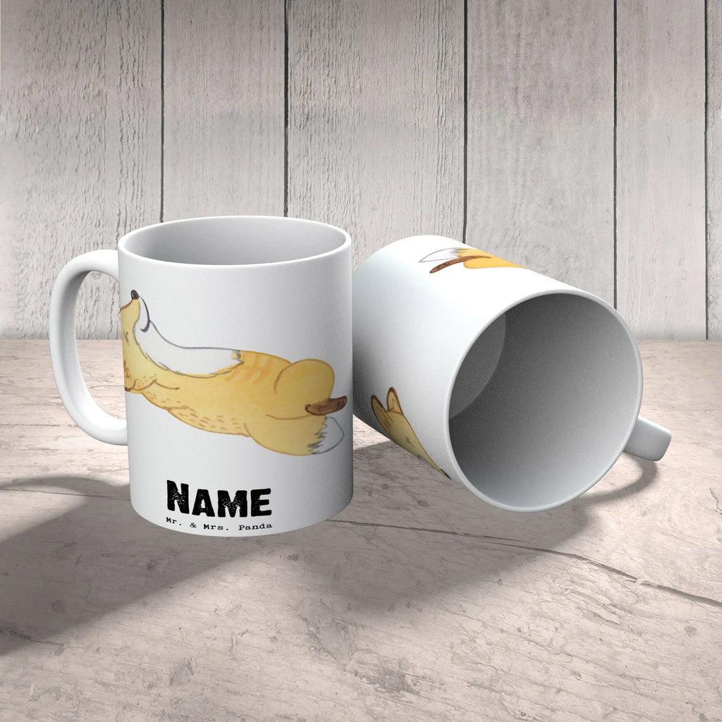 Personalisierte Tasse Fuchs Crunches Namen, Namenstasse, Tasse, Tasse mit Namen, Wunschname, Personalisierte Tasse, Personalisiert, Drucken, Geschenk, Sport, Sportart, Hobby, Schenken, Danke, Dankeschön, Auszeichnung, Gewinn, Sportler, Bauchpressen, Crunches, Fitness, Fitnessstudio