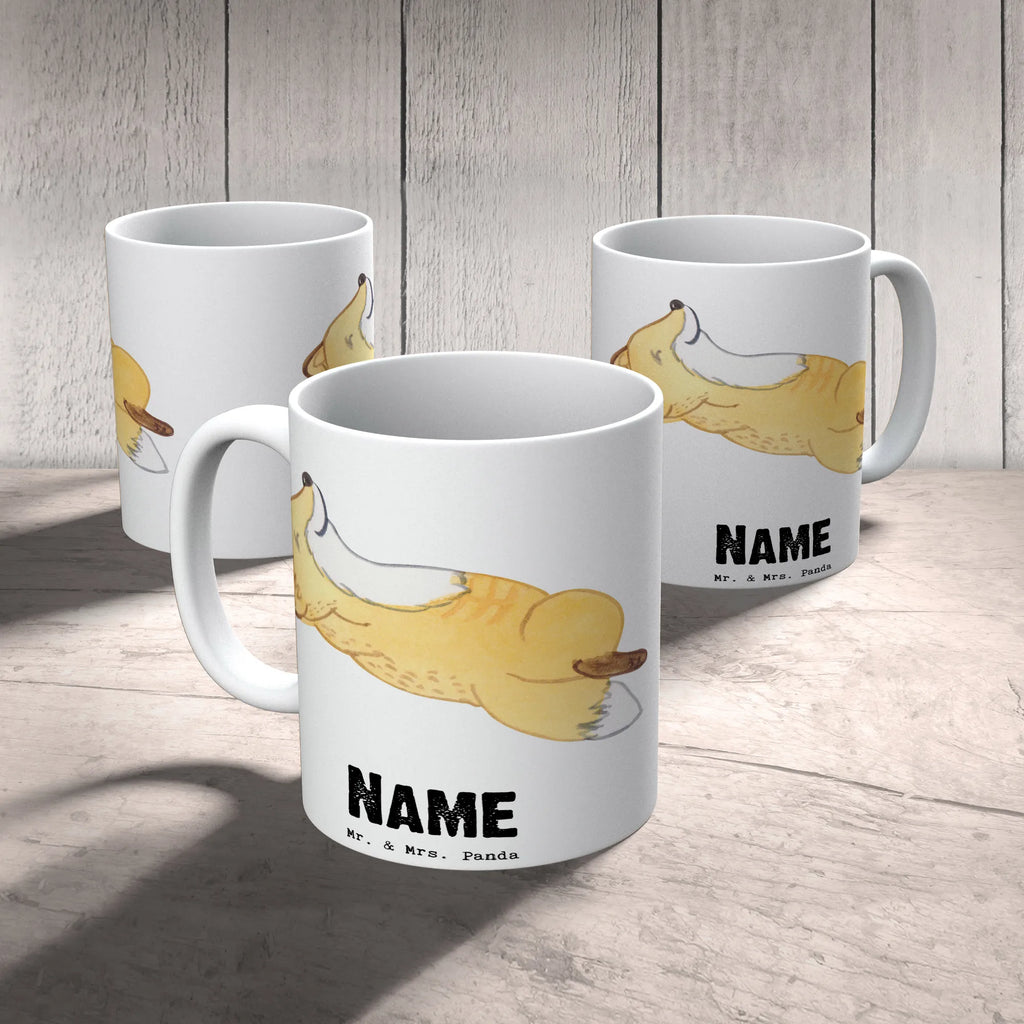 Personalisierte Tasse Fuchs Crunches Namen, Namenstasse, Tasse, Tasse mit Namen, Wunschname, Personalisierte Tasse, Personalisiert, Drucken, Geschenk, Sport, Sportart, Hobby, Schenken, Danke, Dankeschön, Auszeichnung, Gewinn, Sportler, Bauchpressen, Crunches, Fitness, Fitnessstudio
