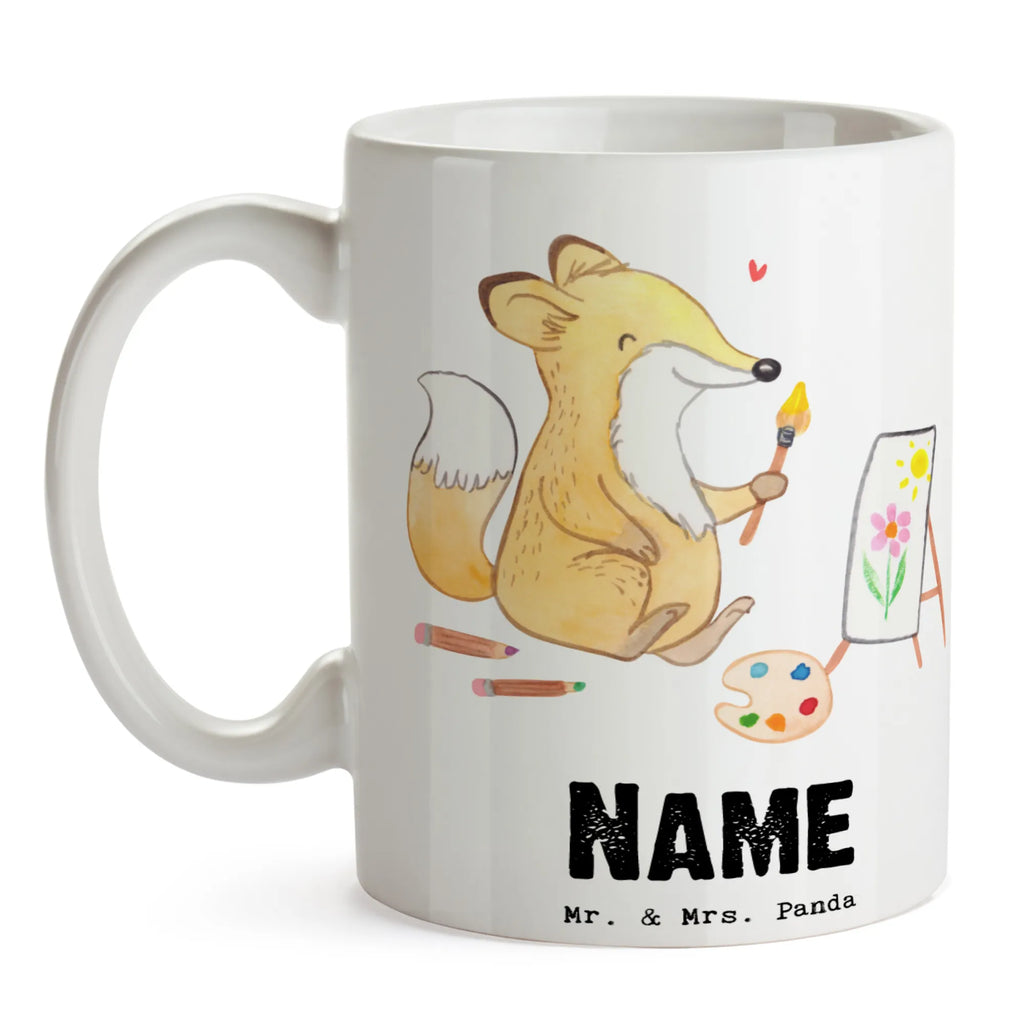 Personalised cup Fox To paint Gift, sport, hobby, giving, thank you, award, profit, athlete, artist, Painting, drawing, hobby artist