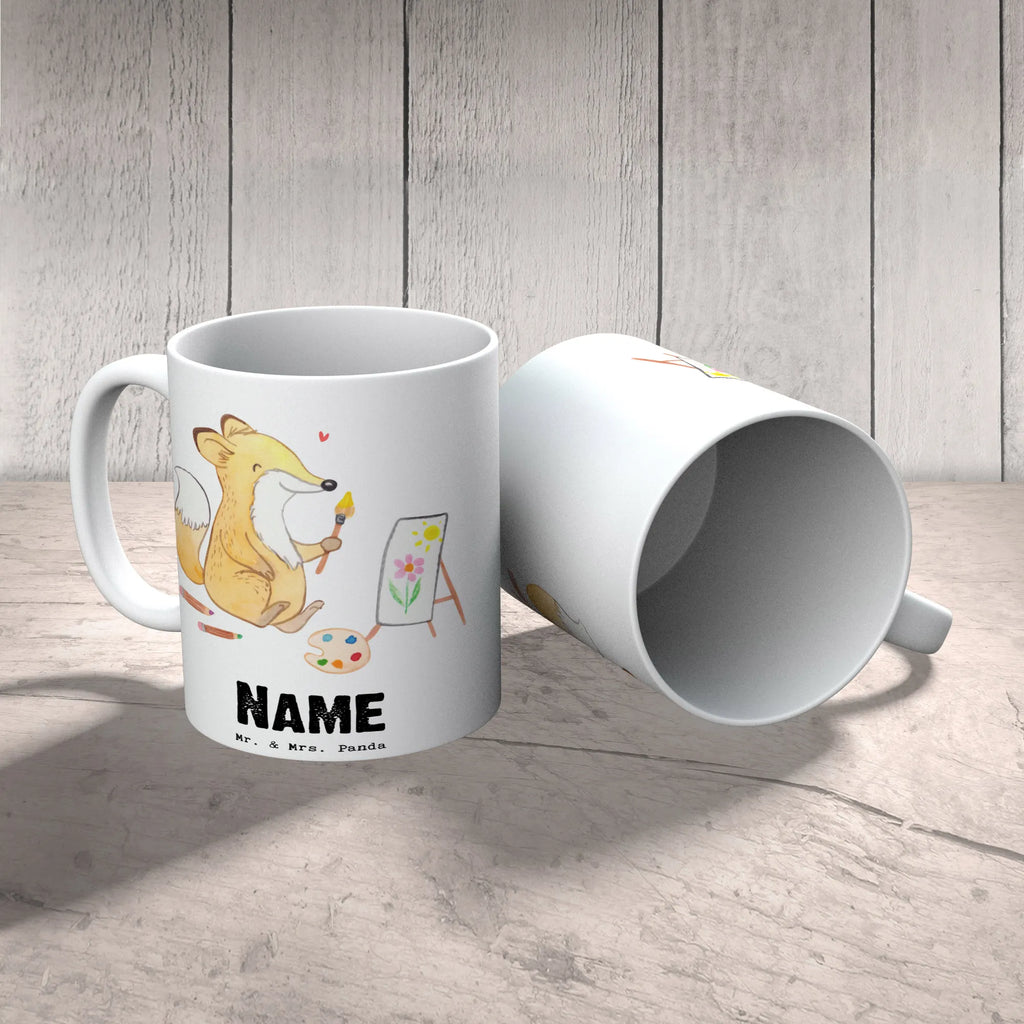 Personalised cup Fox To paint Gift, sport, hobby, giving, thank you, award, profit, athlete, artist, Painting, drawing, hobby artist