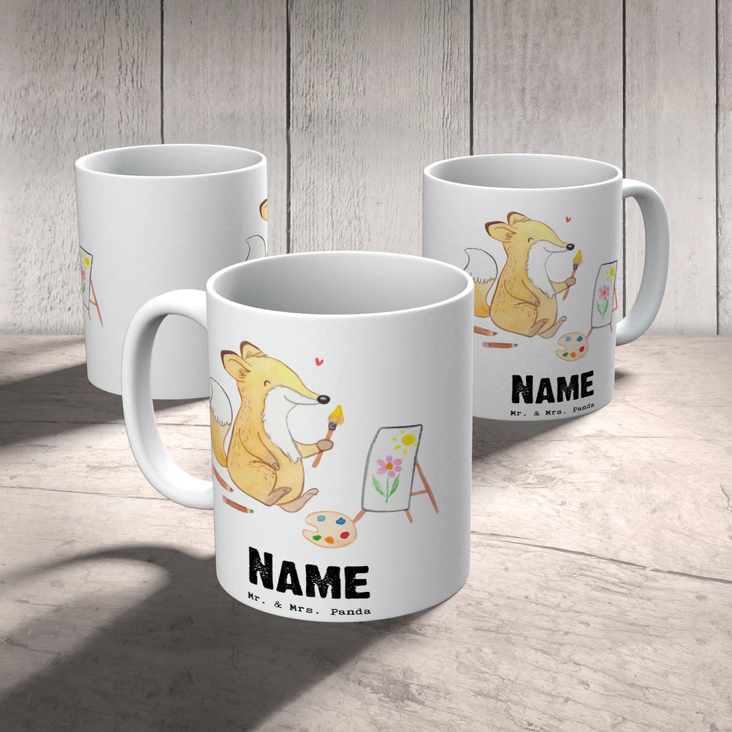 Personalised cup Fox To paint Gift, sport, hobby, giving, thank you, award, profit, athlete, artist, Painting, drawing, hobby artist