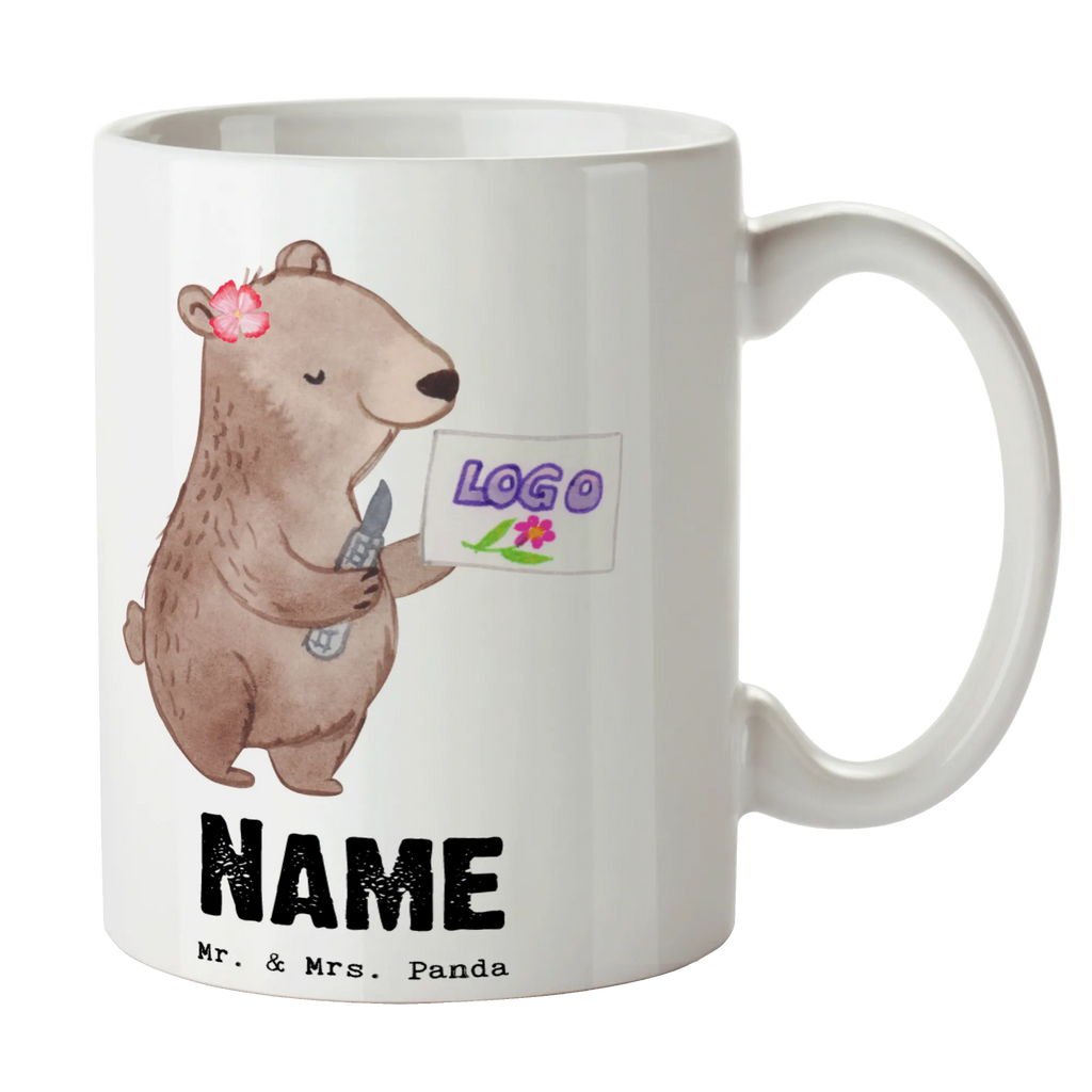 Personalisierte Tasse Werbetechnikerin mit Herz Personalisiert, Namen, Wunschname, Namenstasse, Tasse, Tasse mit Namen, Personalisierte Tasse, Drucken, Beruf, Ausbildung, Jubiläum, Abschied, Rente, Kollege, Kollegin, Geschenk, Schenken, Arbeitskollege, Mitarbeiter, Firma, Danke, Dankeschön