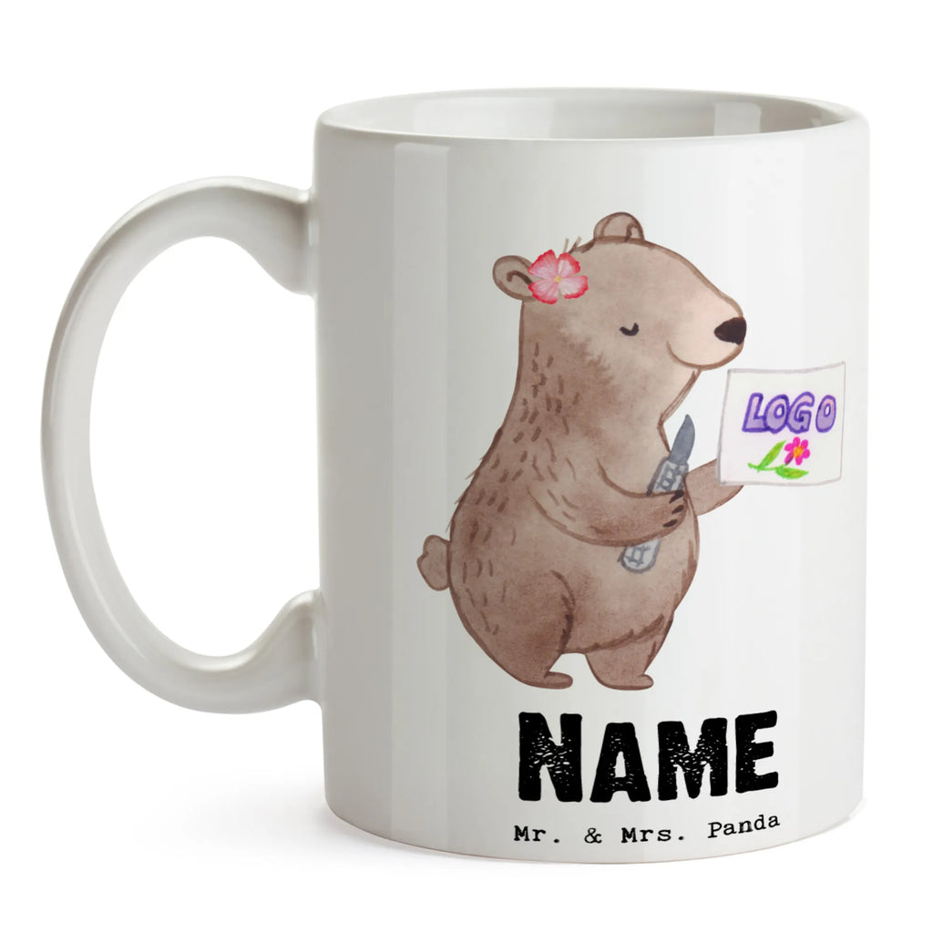Personalisierte Tasse Werbetechnikerin mit Herz Personalisiert, Namen, Wunschname, Namenstasse, Tasse, Tasse mit Namen, Personalisierte Tasse, Drucken, Beruf, Ausbildung, Jubiläum, Abschied, Rente, Kollege, Kollegin, Geschenk, Schenken, Arbeitskollege, Mitarbeiter, Firma, Danke, Dankeschön