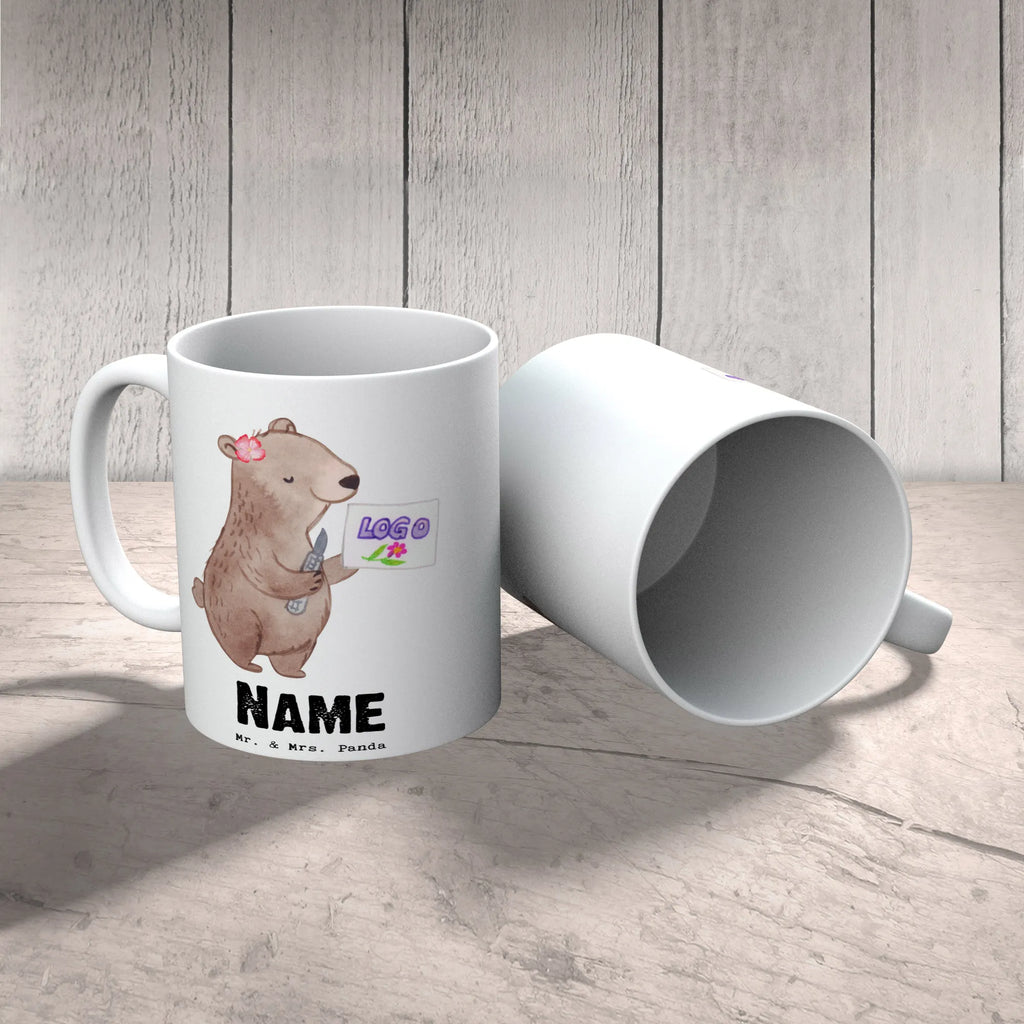 Personalisierte Tasse Werbetechnikerin mit Herz Personalisiert, Namen, Wunschname, Namenstasse, Tasse, Tasse mit Namen, Personalisierte Tasse, Drucken, Beruf, Ausbildung, Jubiläum, Abschied, Rente, Kollege, Kollegin, Geschenk, Schenken, Arbeitskollege, Mitarbeiter, Firma, Danke, Dankeschön