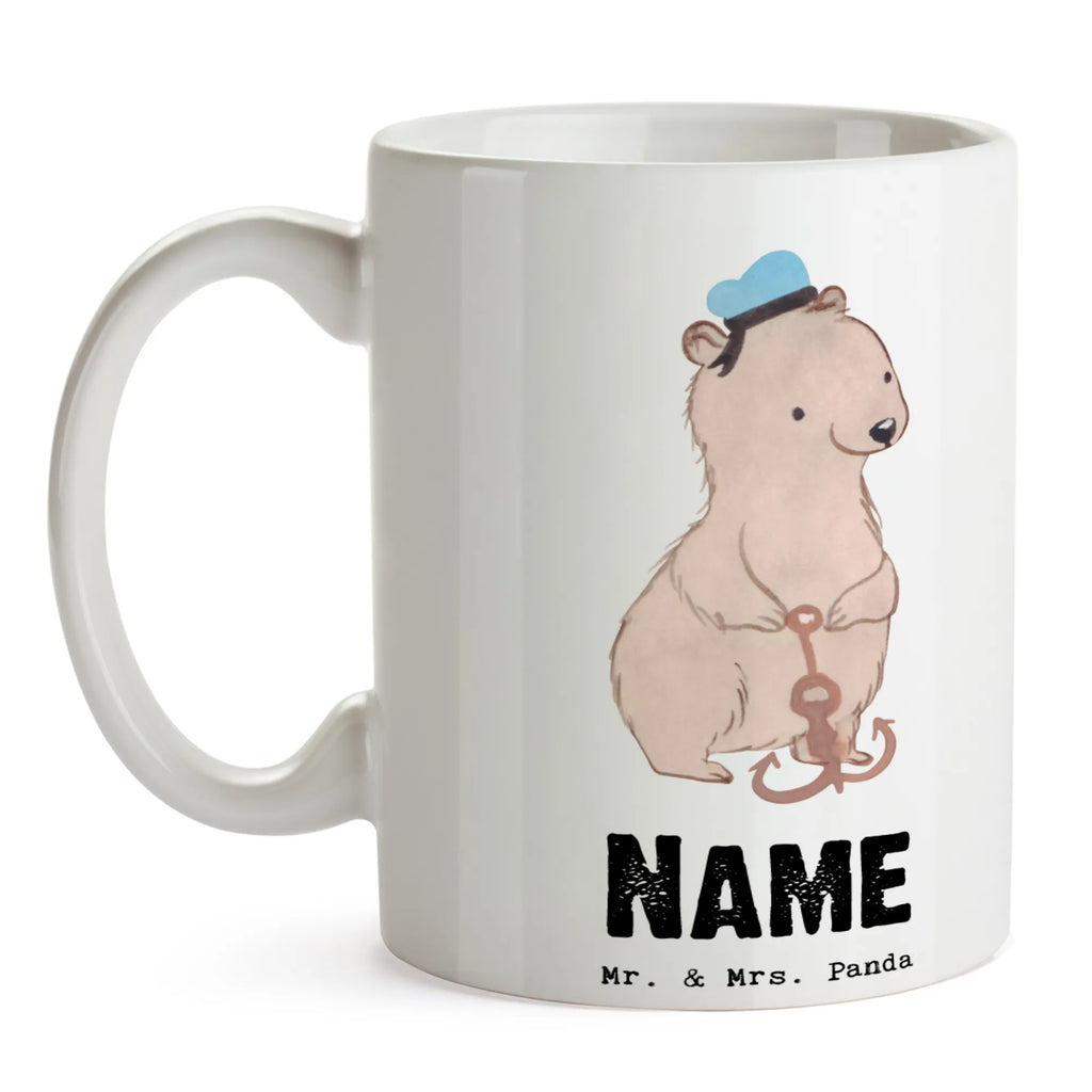 Personalisierte Tasse Matrose mit Herz Namen, Tasse mit Namen, Personalisierte Tasse, Personalisiert, Wunschname, Tasse, Namenstasse, Drucken, Beruf, Ausbildung, Jubiläum, Abschied, Rente, Kollege, Kollegin, Geschenk, Schenken, Arbeitskollege, Mitarbeiter, Firma, Danke, Dankeschön, Schiff, Seemann, Seeleute, Matrose, Schiffsmechaniker