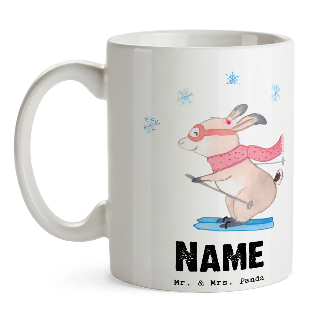 Personalisierte Tasse Skilehrerin mit Herz Drucken, Tasse mit Namen, Personalisiert, Namenstasse, Namen, Wunschname, Personalisierte Tasse, Tasse, Beruf, Ausbildung, Jubiläum, Abschied, Rente, Kollege, Kollegin, Geschenk, Schenken, Arbeitskollege, Mitarbeiter, Firma, Danke, Dankeschön