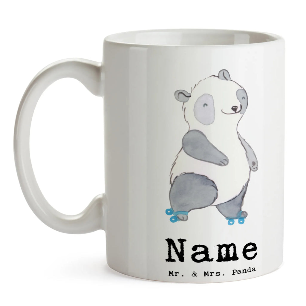 Personalisierte Tasse Panda Inliner fahren Tasse, Namenstasse, Wunschname, Personalisierte Tasse, Namen, Personalisiert, Tasse mit Namen, Drucken, Geschenk, Sport, Sportart, Hobby, Schenken, Danke, Dankeschön, Auszeichnung, Gewinn, Sportler, Inliner fahren, Rollschuh fahren, Rollerblades, inlinern