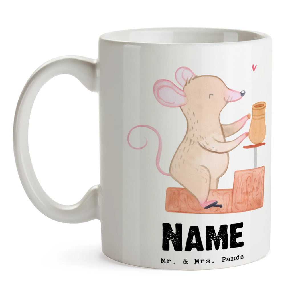 Personalised cup Mouse pottery Gift, sport, hobby, giving, thank you, award, profit, athlete, Pottery, pottery, pottery class