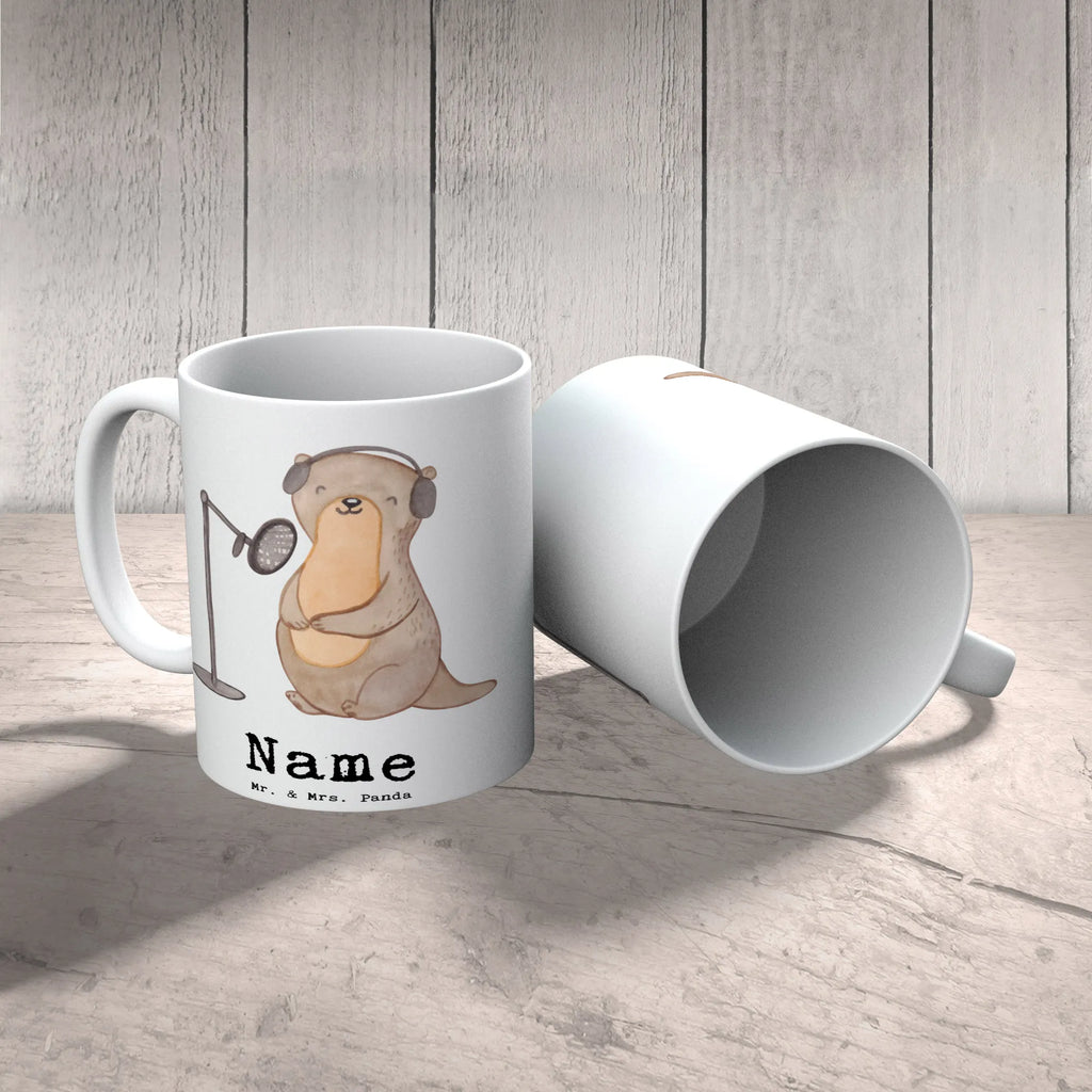 Personalisierte Tasse Otter Podcast aufnehmen Tasse, Wunschname, Namenstasse, Personalisierte Tasse, Drucken, Namen, Tasse mit Namen, Personalisiert, Geschenk, Sport, Sportart, Hobby, Schenken, Danke, Dankeschön, Auszeichnung, Gewinn, Sportler, Podcast aufnehmen, Podcasterin, Podcaster, Podcast produzieren