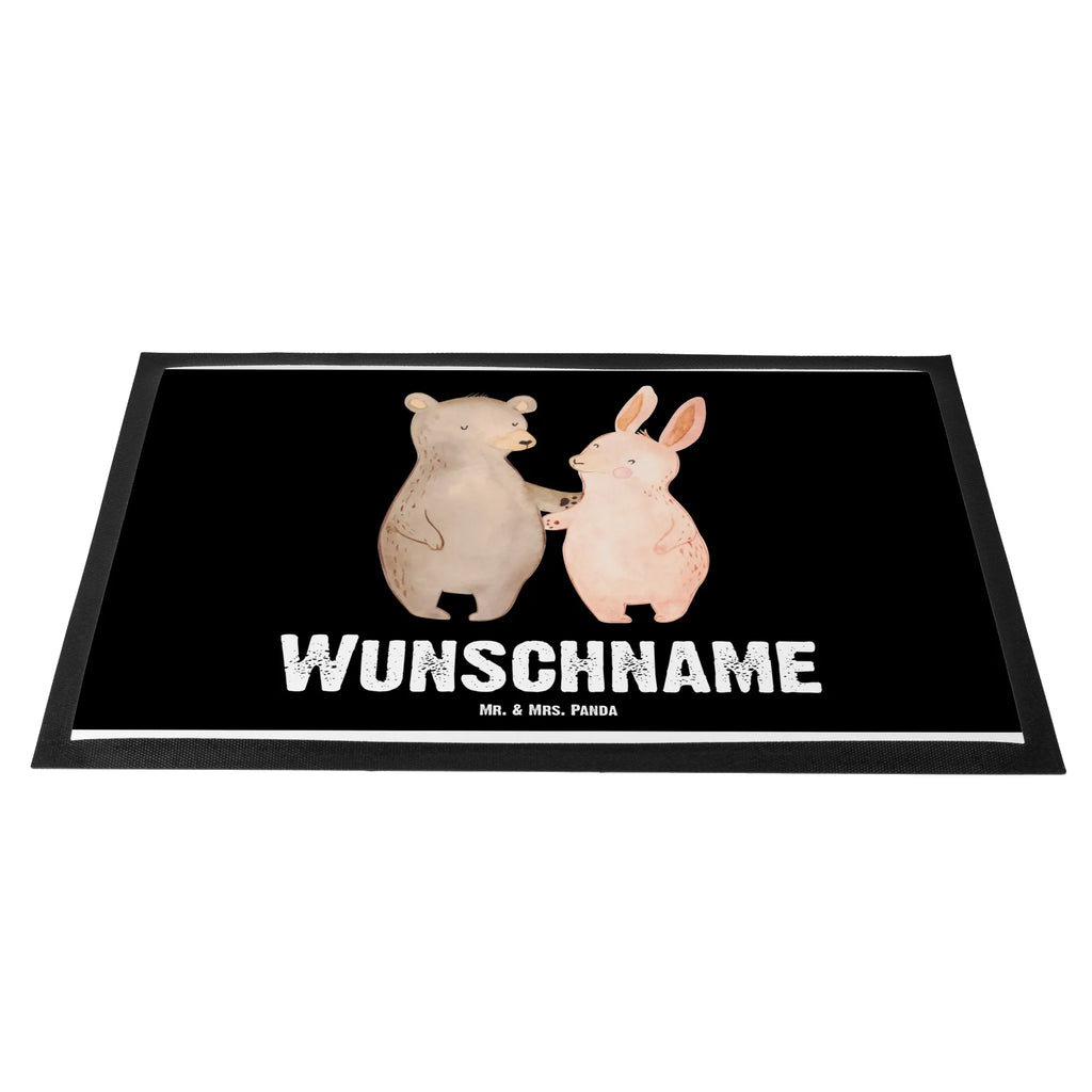Personalisierte Fußmatte Bär Hase Umarmen Türvorleger personalisiert, Namensfussmatte, Personalisiert, Personalisieruung, Wunschnamen, Bedrucken, Personalisierte Fußmatte, Haustürmatte personalisiert, Türvorleger mit Namen, Fußmatte bedrucken, Fußmatte mit Namen, Liebe, Partner, Freund, Freundin, Ehemann, Ehefrau, Heiraten, Verlobung, Heiratsantrag, Liebesgeschenk, Jahrestag, Hocheitstag, best friends, Hase, Bärchen, bester Freund, Bär, Freunde