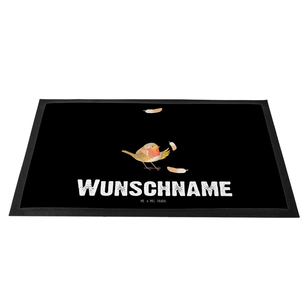 Personalisierte Fußmatte Rotkehlchen mit Federn Türvorleger mit Namen, Wunschnamen, Bedrucken, Fußmatte bedrucken, Namensfussmatte, Personalisiert, Haustürmatte personalisiert, Personalisieruung, Türvorleger personalisiert, Fußmatte mit Namen, Personalisierte Fußmatte, Tiermotive, Gute Laune, lustige Sprüche, Tiere, Motivation Sprüche, Spruch Mut, Spruch Motivation, Rotkehlchen, fliegen, Motivationsbilder, What if i fall, Vogel