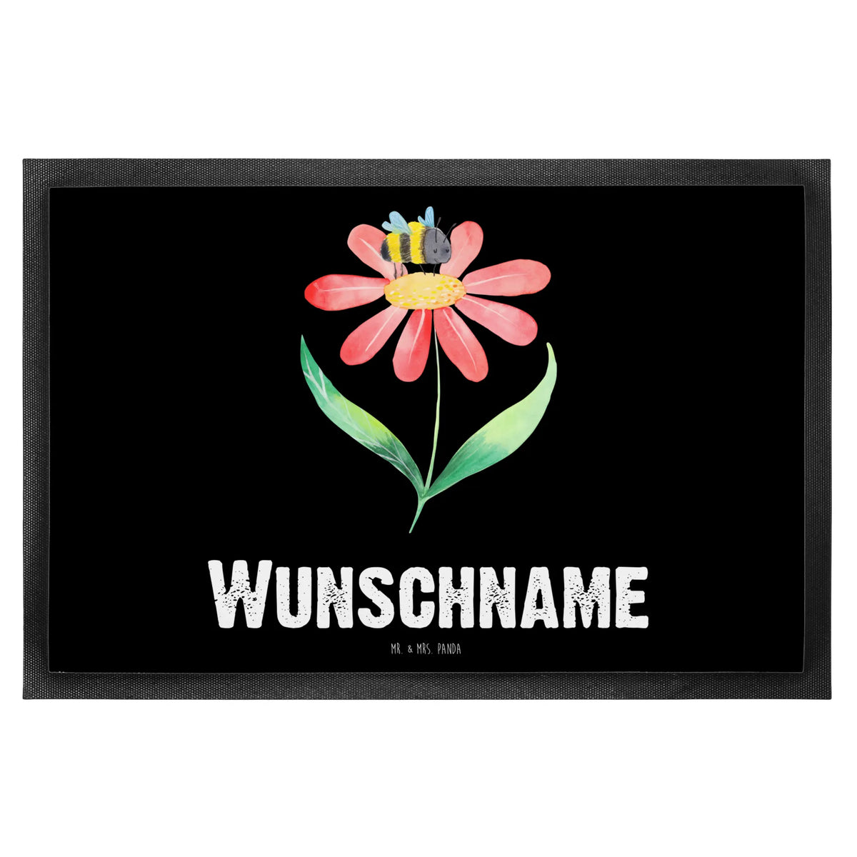 Personalized doormat bumblebee flower small animals, cute, funny, cute animal motives, hand drawn, small world, funny sayings, good mood, happy, gifts, gift ideas, special gifts, animal lover, card, bumble bee, flower, bumblebees, nature, field, fluffy, bee, wasp
