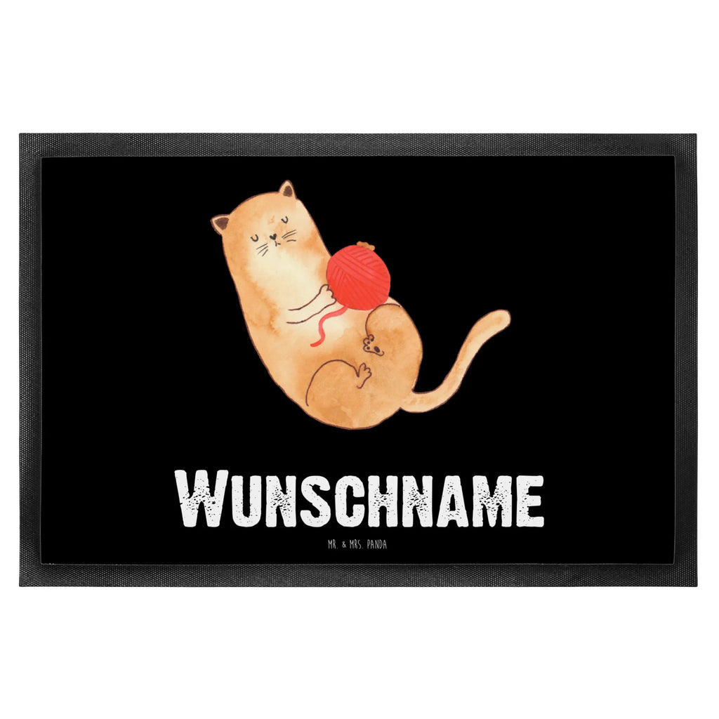 Personalized doormat Cat Wool cat, tomcat, kitty, meow, kitten, housecat, mama cat, love cats, cat image, cat fan, cat lover, cat fancier, cat decoration, gift for cat lover, cat owner, funny cats, cat sayings, cat motto, funny cat gifts, fan merchandise, cat stuff, animal lover, cats, wool, Cats, ball of wool, playful, pussy, play, pet