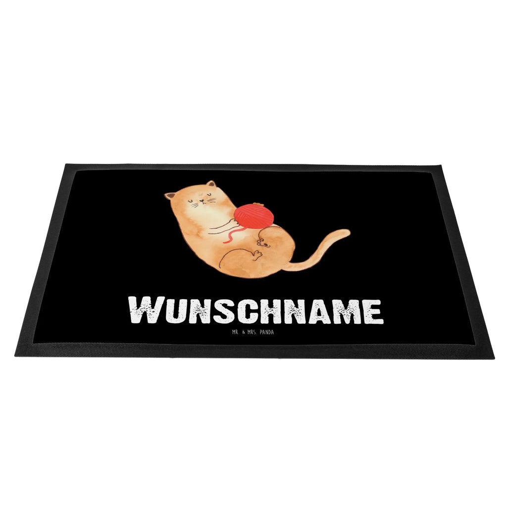 Personalized doormat Cat Wool cat, tomcat, kitty, meow, kitten, housecat, mama cat, love cats, cat image, cat fan, cat lover, cat fancier, cat decoration, gift for cat lover, cat owner, funny cats, cat sayings, cat motto, funny cat gifts, fan merchandise, cat stuff, animal lover, cats, wool, Cats, ball of wool, playful, pussy, play, pet