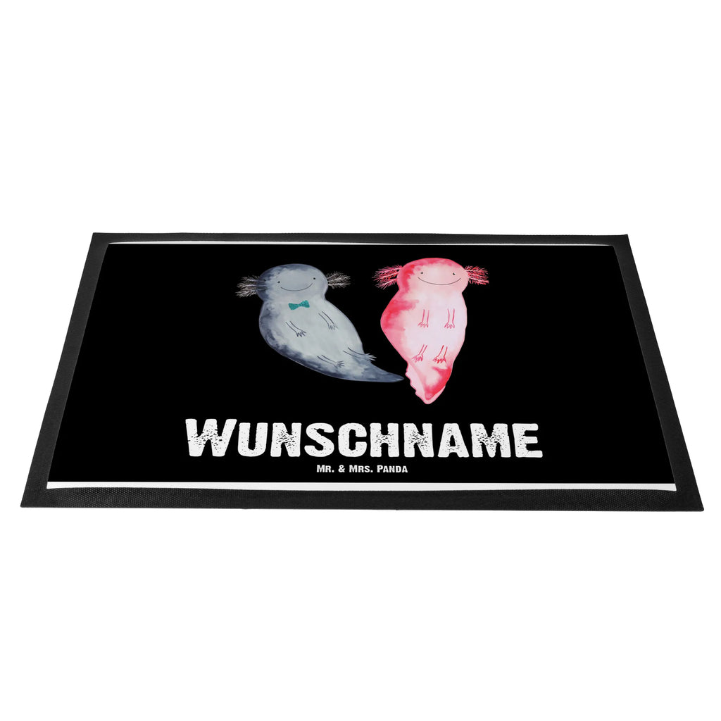 Personalisierte Fußmatte Axolotl Axel+Lotte Personalisiert, Türvorleger mit Namen, Personalisierte Fußmatte, Personalisierung, Türvorleger Personalisiert, Namensfussmatte, Wunschnamen, Bedrucken, Fußmatte mit Namen, Haustürmatte Personalisiert, Fußmatte Bedrucken, Axolotl, Molch, Große Liebe, Jahrestag, Schwanzlurch, Verlobter, Liebe, Valentinstag, Freund, Lurch, Lurche, Axolot, Liebesbeweis, Ehemann