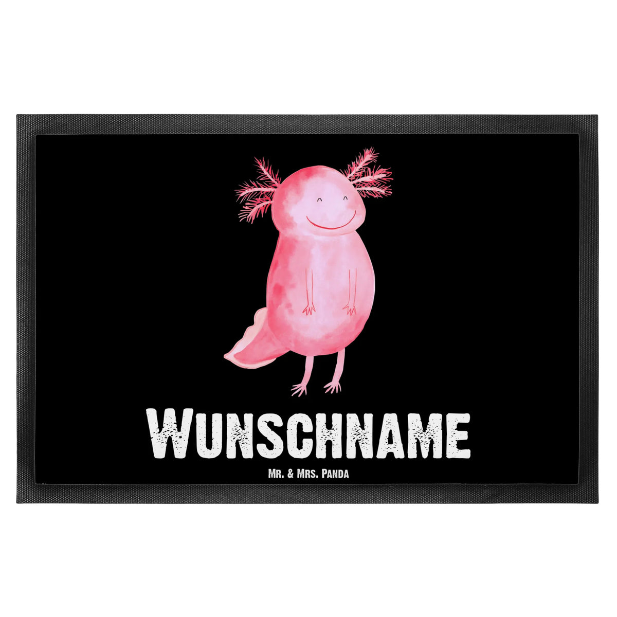 Personalized doormat axolotl Happy Axolotl, Axelotl, marine animals, Mexican walking fish, salamander, amphibian, axolotl, tail, axolot, good mood, motivation