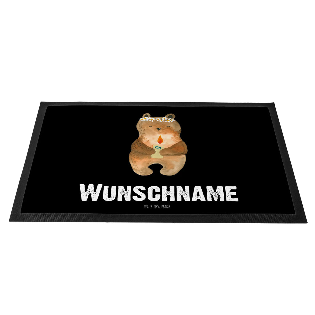 Personalized doormat bear communion bear, teddy, teddy bear, cuddly toy, catholic, communion, God's blessing, baptismal candle