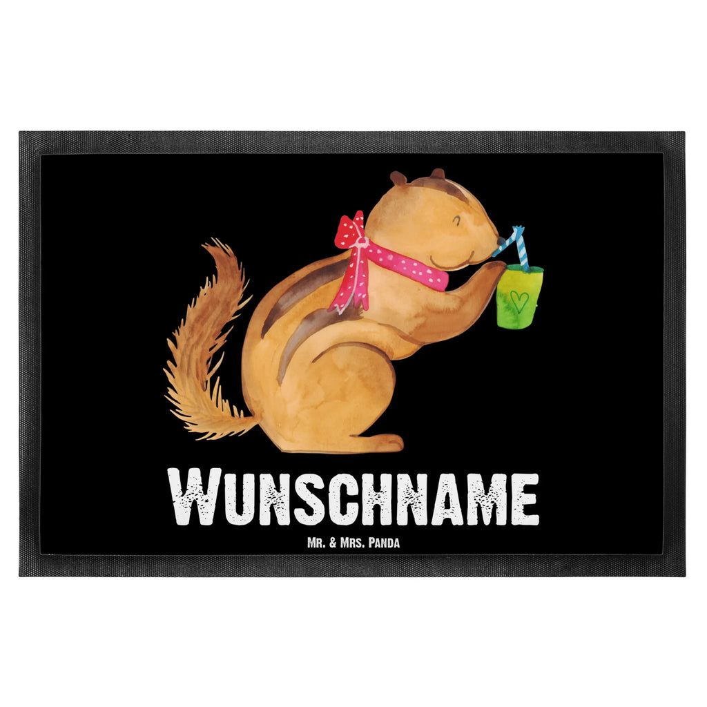 Personalized doormat Squirrel smoothies small animals, cute, funny, cute animal motives, hand drawn, small world, funny sayings, good mood, happy, gifts, gift ideas, special gifts, animal lover, card, squirrels, chipmunks, weight loss, Green smoothies, diet