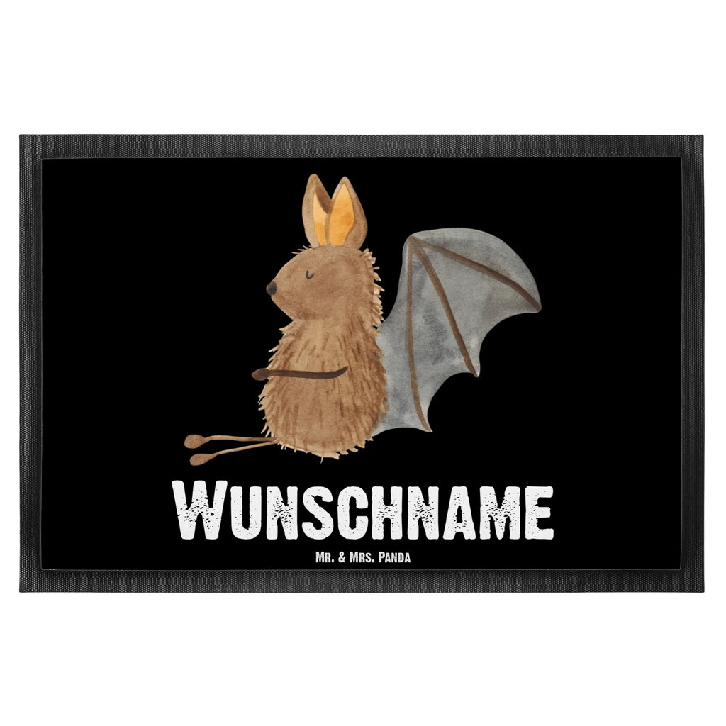 Personalized doormat bat Sit small animals, cute, funny, cute animal motives, hand drawn, small world, funny sayings, good mood, happy, gifts, gift ideas, special gifts, animal lover, card, bat, bats, motivation, relax