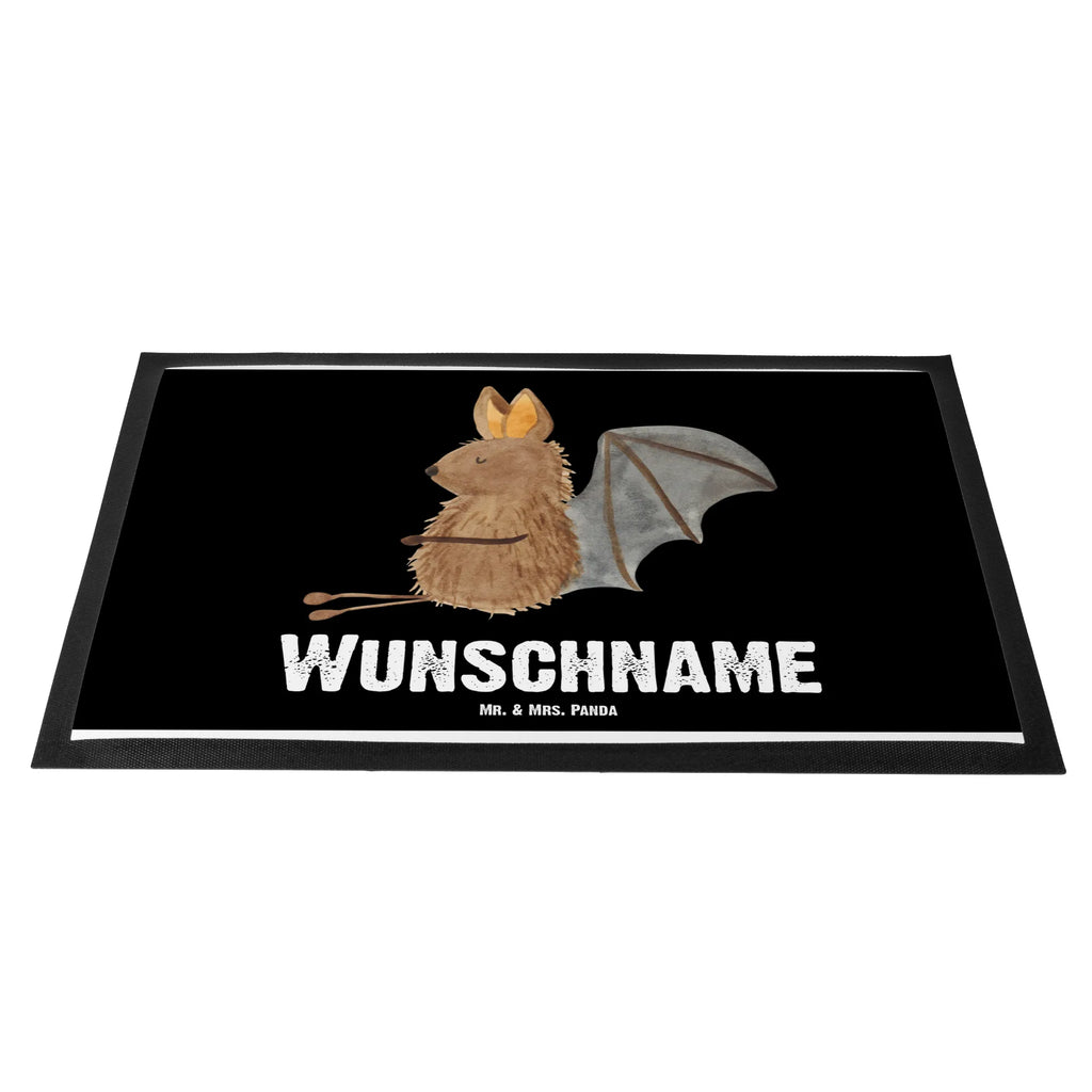 Personalized doormat bat Sit small animals, cute, funny, cute animal motives, hand drawn, small world, funny sayings, good mood, happy, gifts, gift ideas, special gifts, animal lover, card, bat, bats, motivation, relax