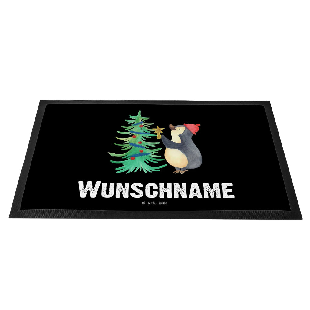 Personalized doormat penguin Christmas tree Winter, Christmas, Christmas time, snow, Penguin