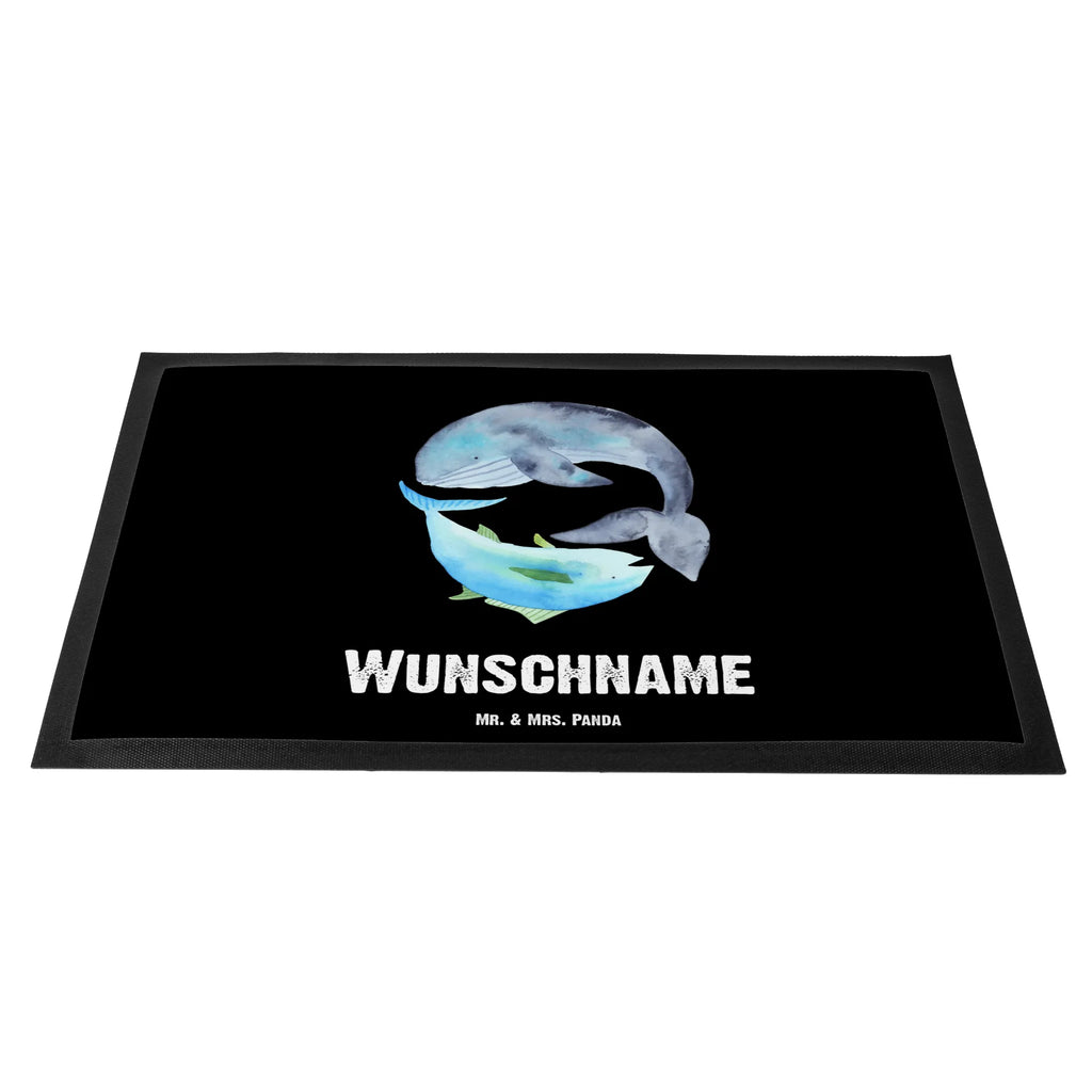 Personalized doormat whale tuna small animals, cute, funny, cute animal motives, hand drawn, small world, funny sayings, good mood, happy, gifts, gift ideas, special gifts, animal lover, card, flat joke gift, saying of the day, flat joke, tuna, joke, word joke funny, whale, choice, saying funny